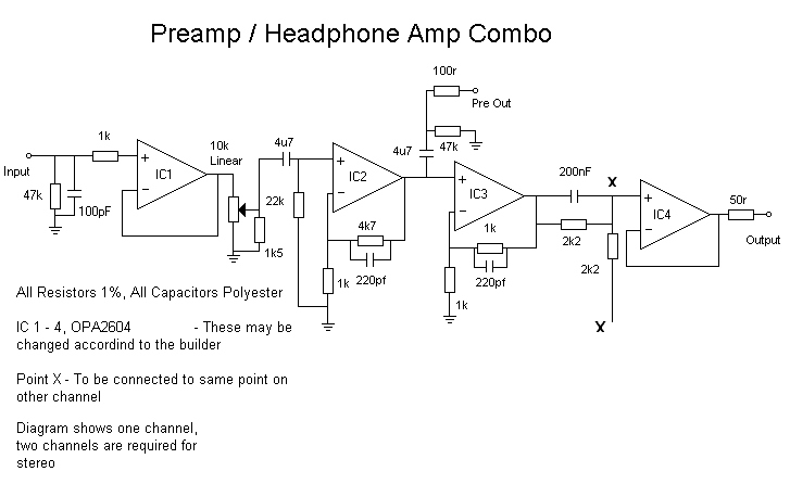 Preamp combo Circuit Diagram